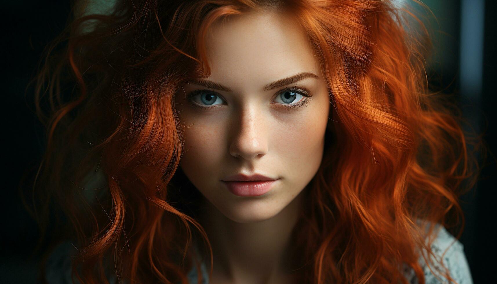AI generated Young woman with dreadlocks looking confidently at the camera generated by AI photo