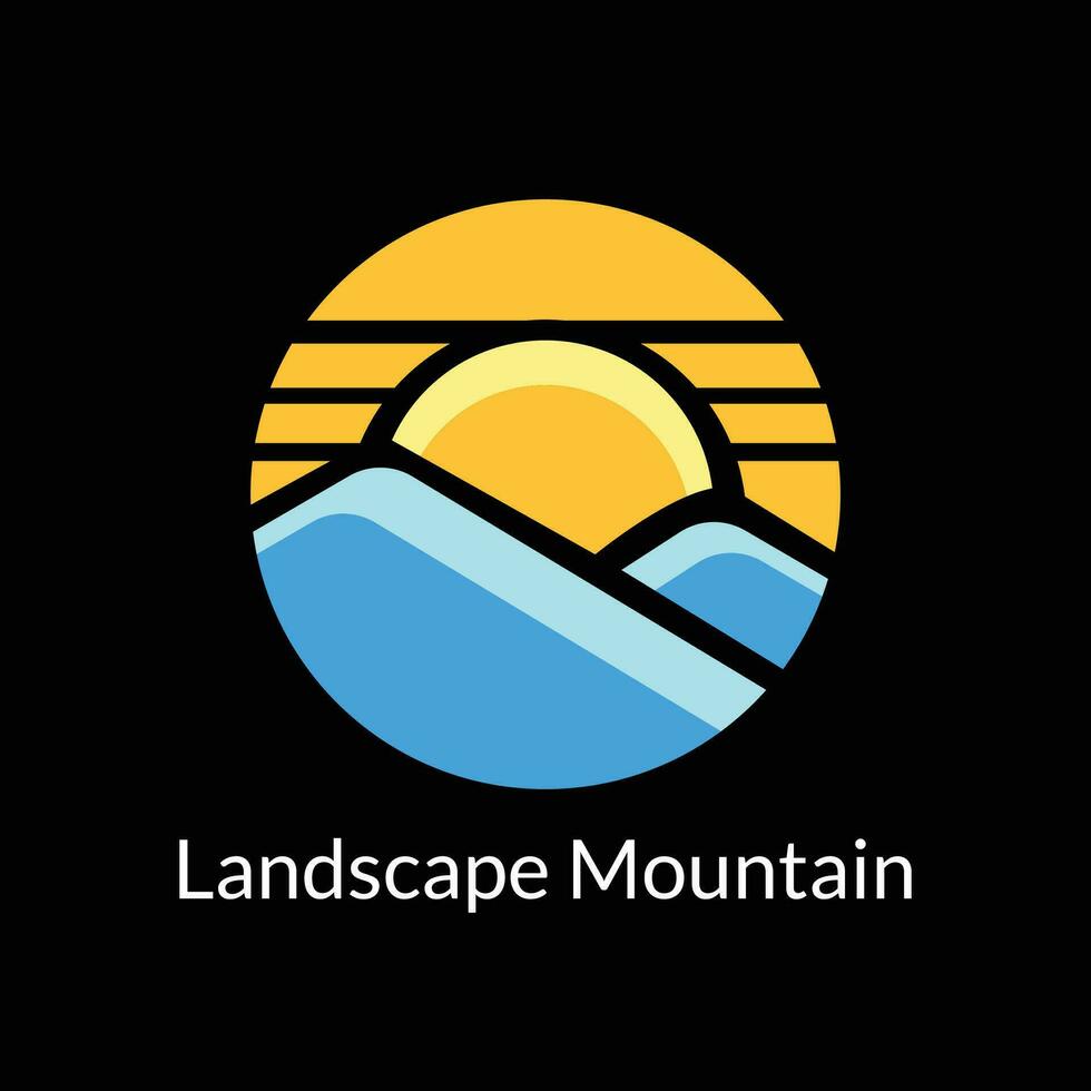 Landscape Mountain Logo vector