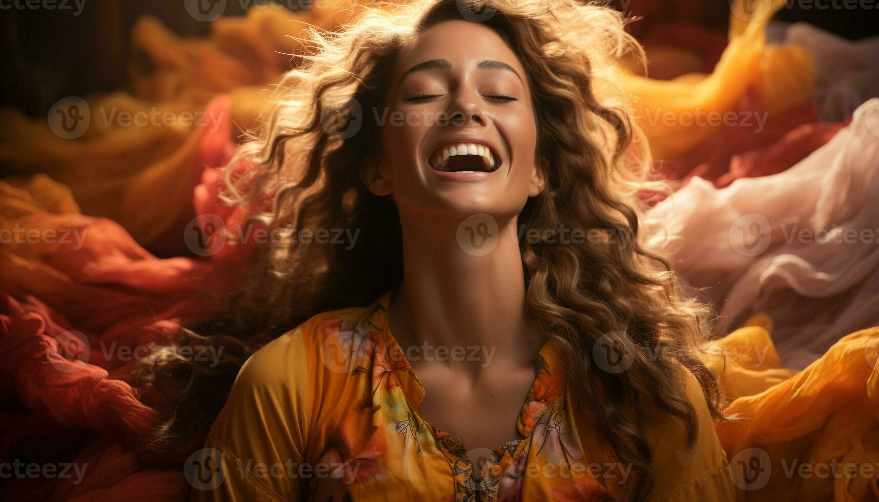 AI generated Smiling man, illuminated city, confident, enjoying nightlife, looking at camera generated by AI photo