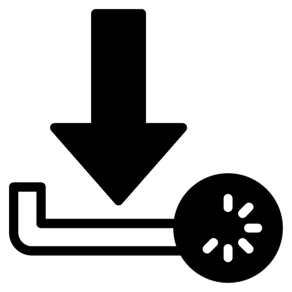 Down Progress icon illustration vector