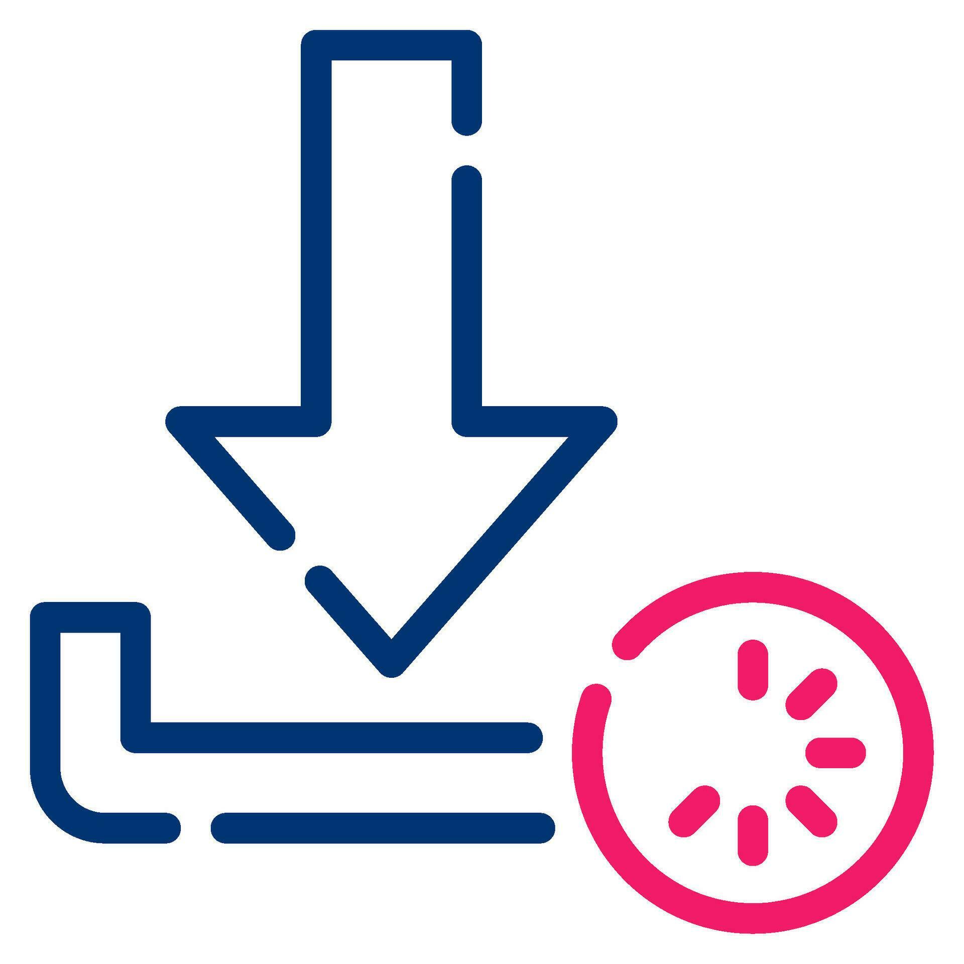 Down Progress icon illustration 34892346 Vector Art at Vecteezy