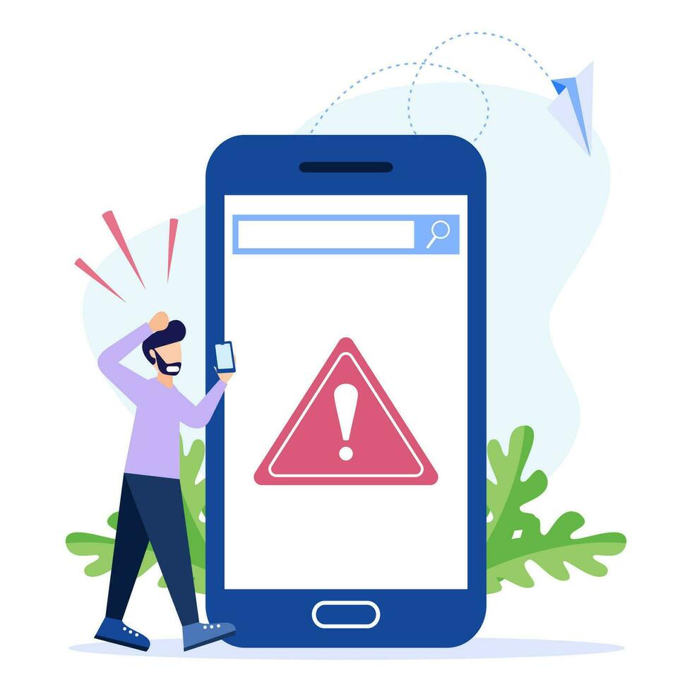 Illustration vector graphic cartoon character of not connection