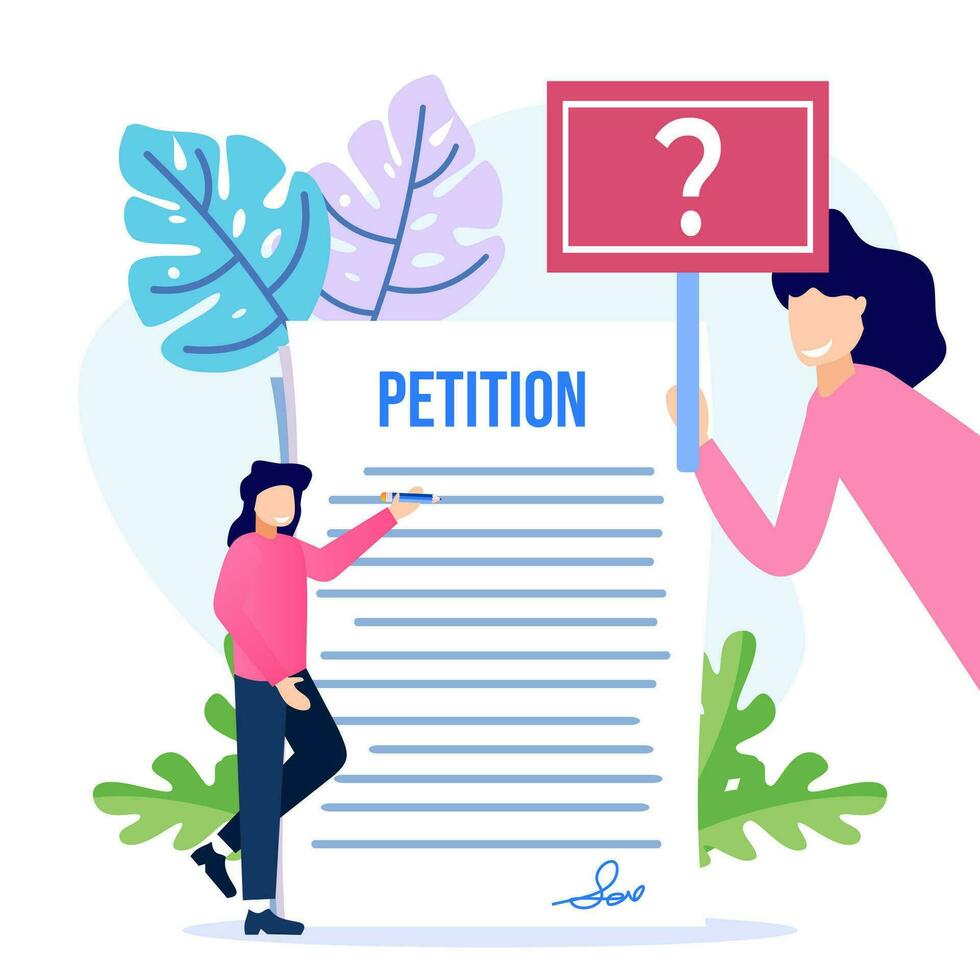 Illustration vector graphic cartoon character of petition