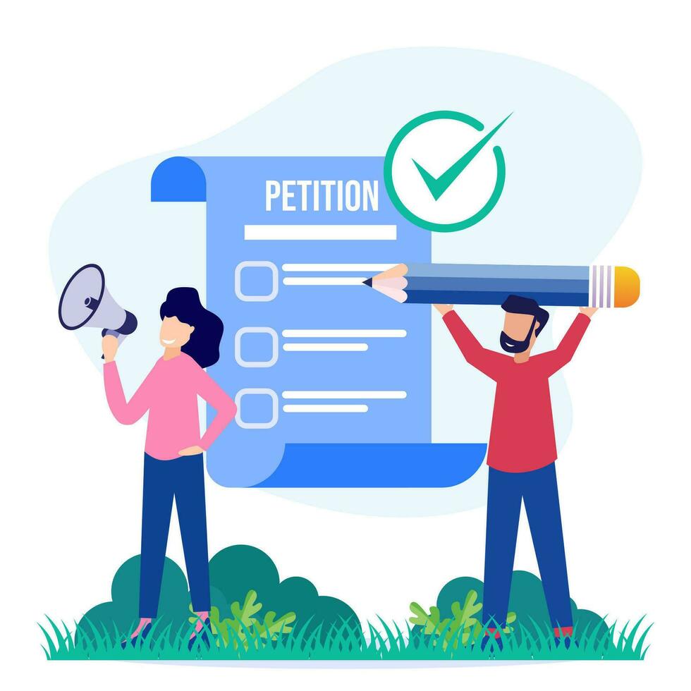 Illustration vector graphic cartoon character of petition