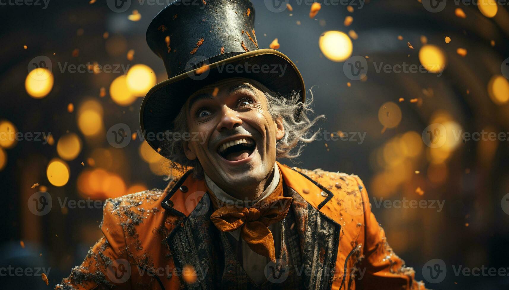 AI generated Smiling man, illuminated city, confident, enjoying nightlife, looking at camera generated by AI photo