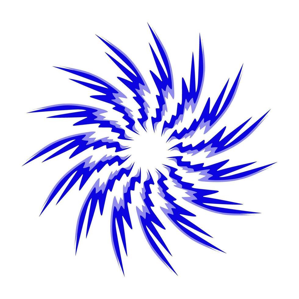 Blue tribal mandala icon with shadow. Perfect for logos, icons, items, tattoos, stickers, posters, banners, clothes, hats vector