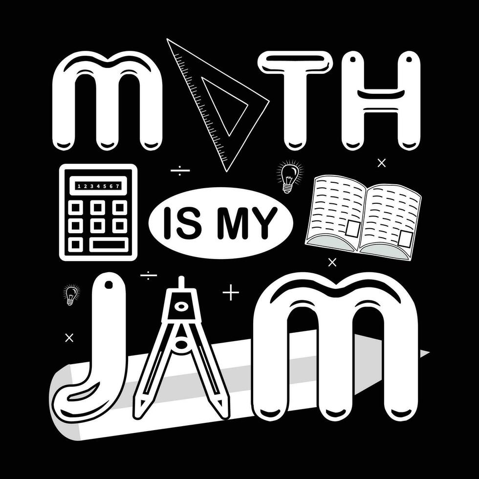 matemáticas camiseta diseño vector