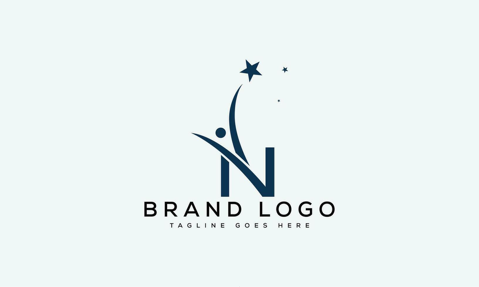letter N logo design vector template design for brand.