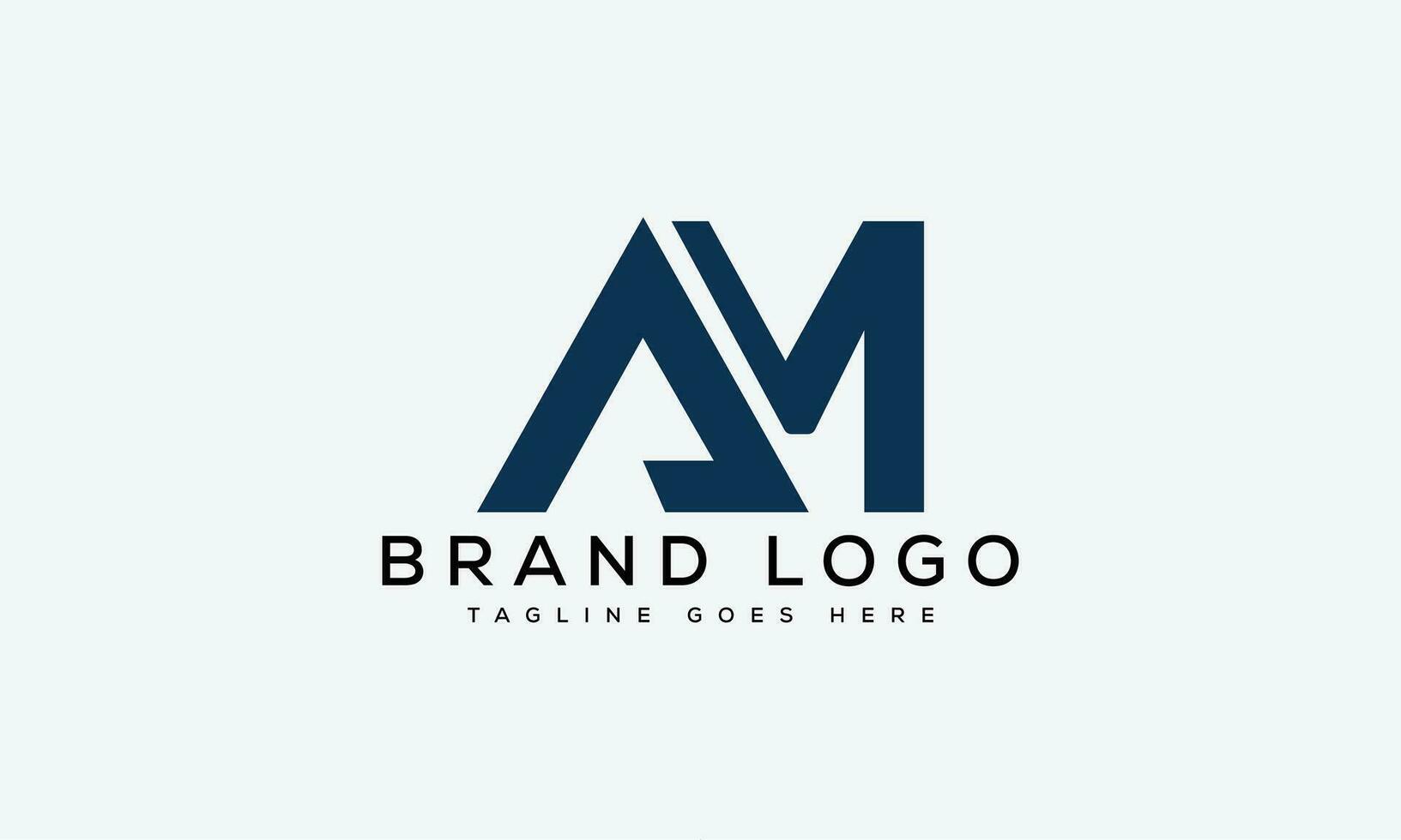 letra a.m logo diseño vector modelo diseño para marca.