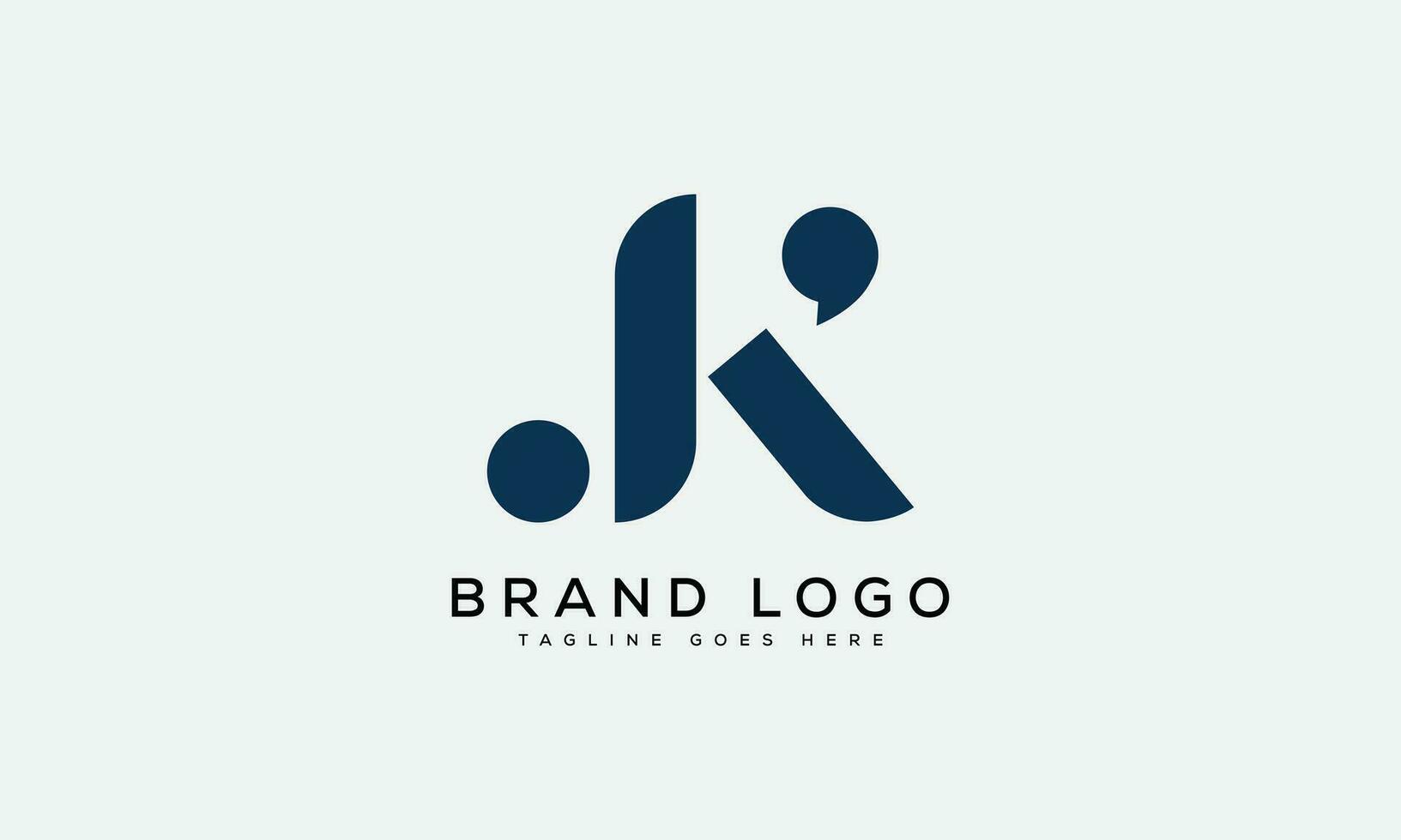 letter JK logo design vector template design for brand.