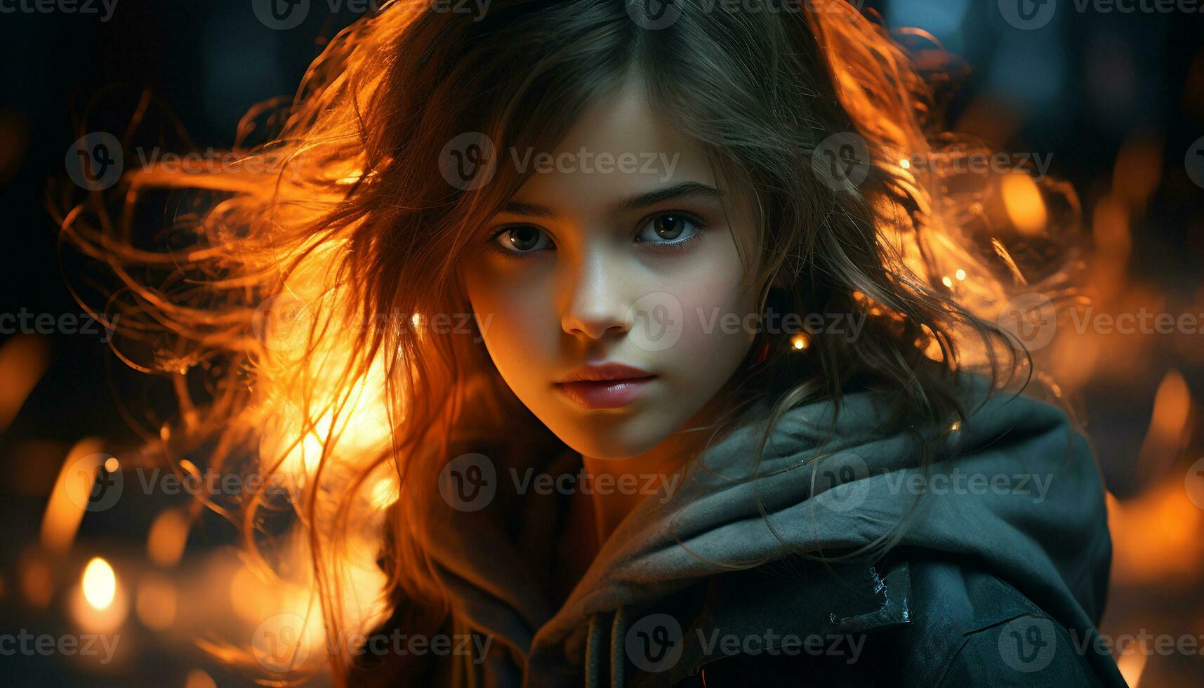 AI generated Smiling man, illuminated city, confident, enjoying nightlife, looking at camera generated by AI photo