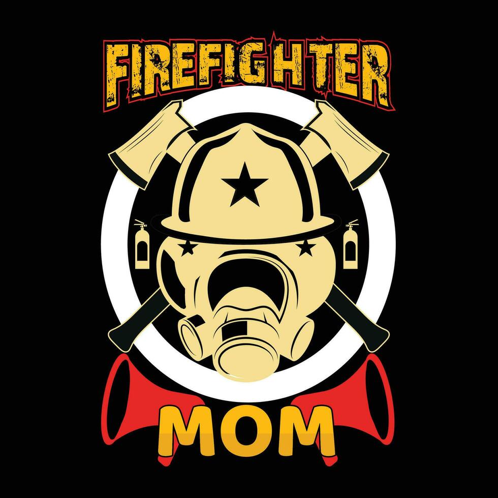 diseño de camiseta de bombero vector