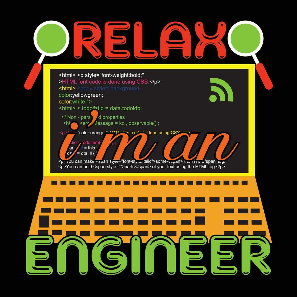 Computer Engineer T-shirt Design vector