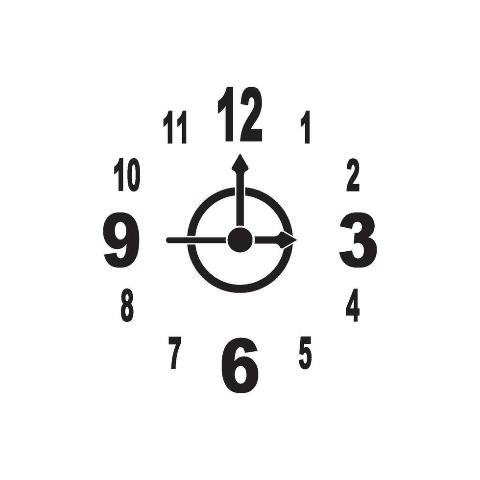 reloj logo icono diseño vector ilustración,