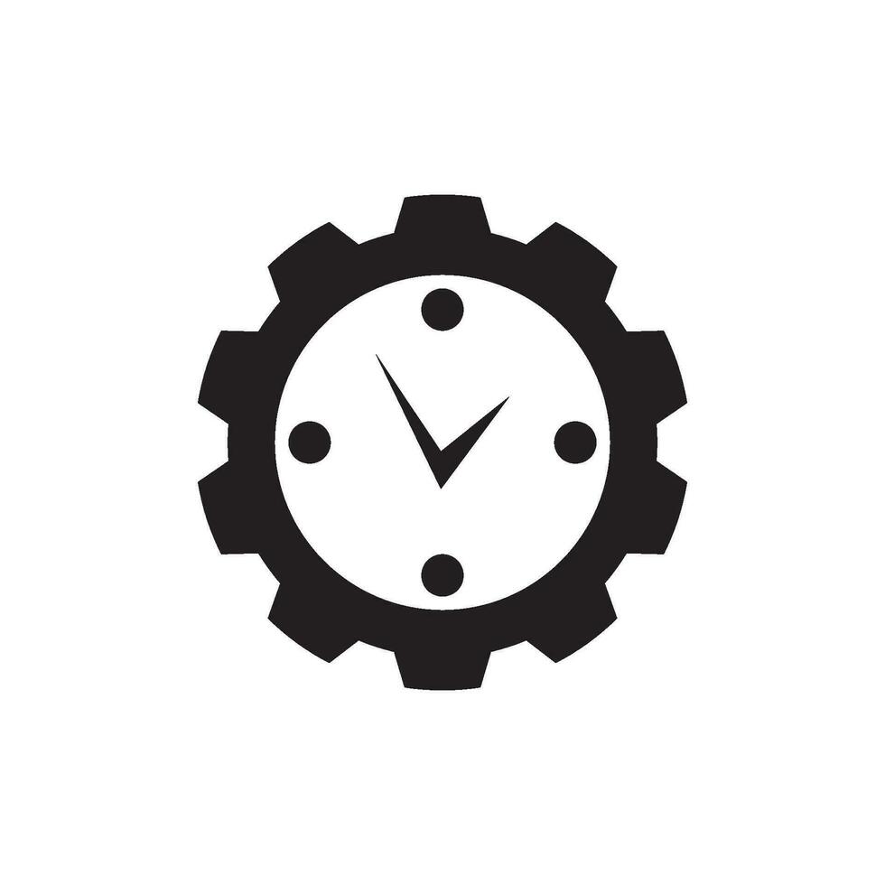 clock logo icon design vector illustration,