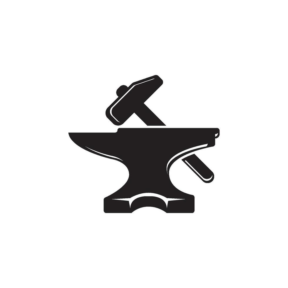 Blacksmith logo icon design vector illustration.