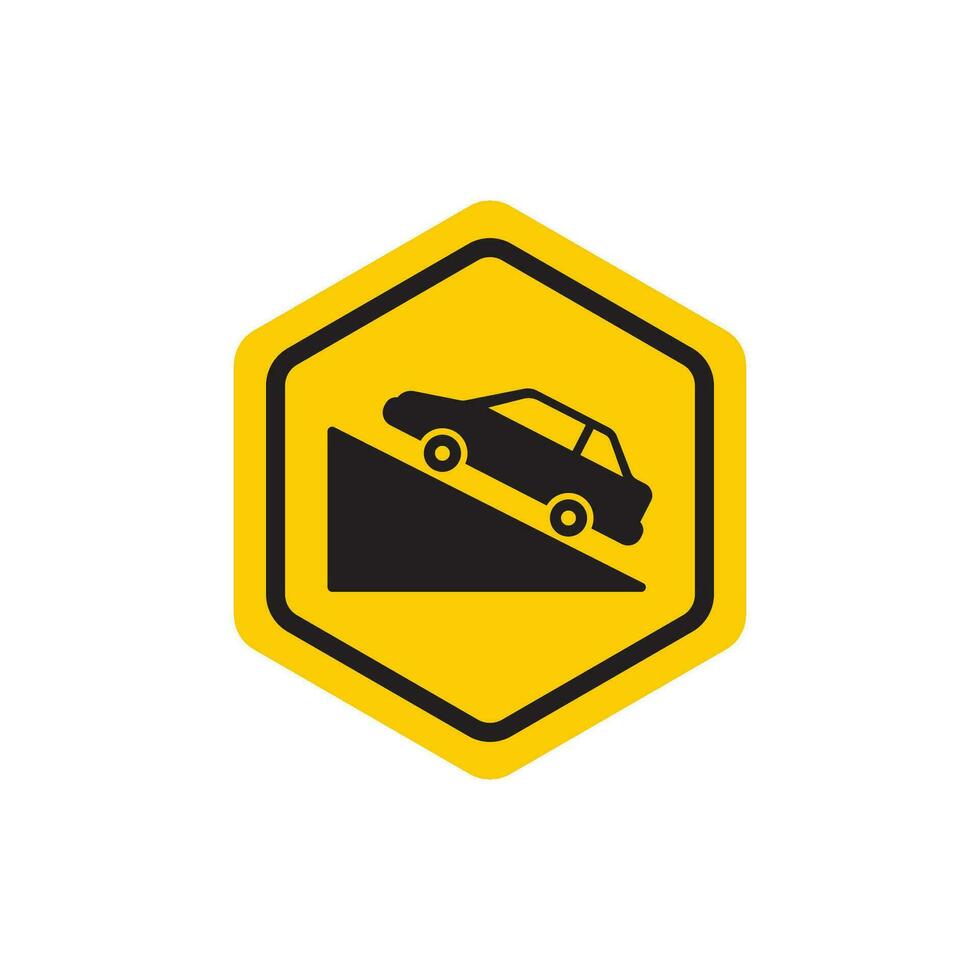 Traffic sign icon, logo vector illustration design template