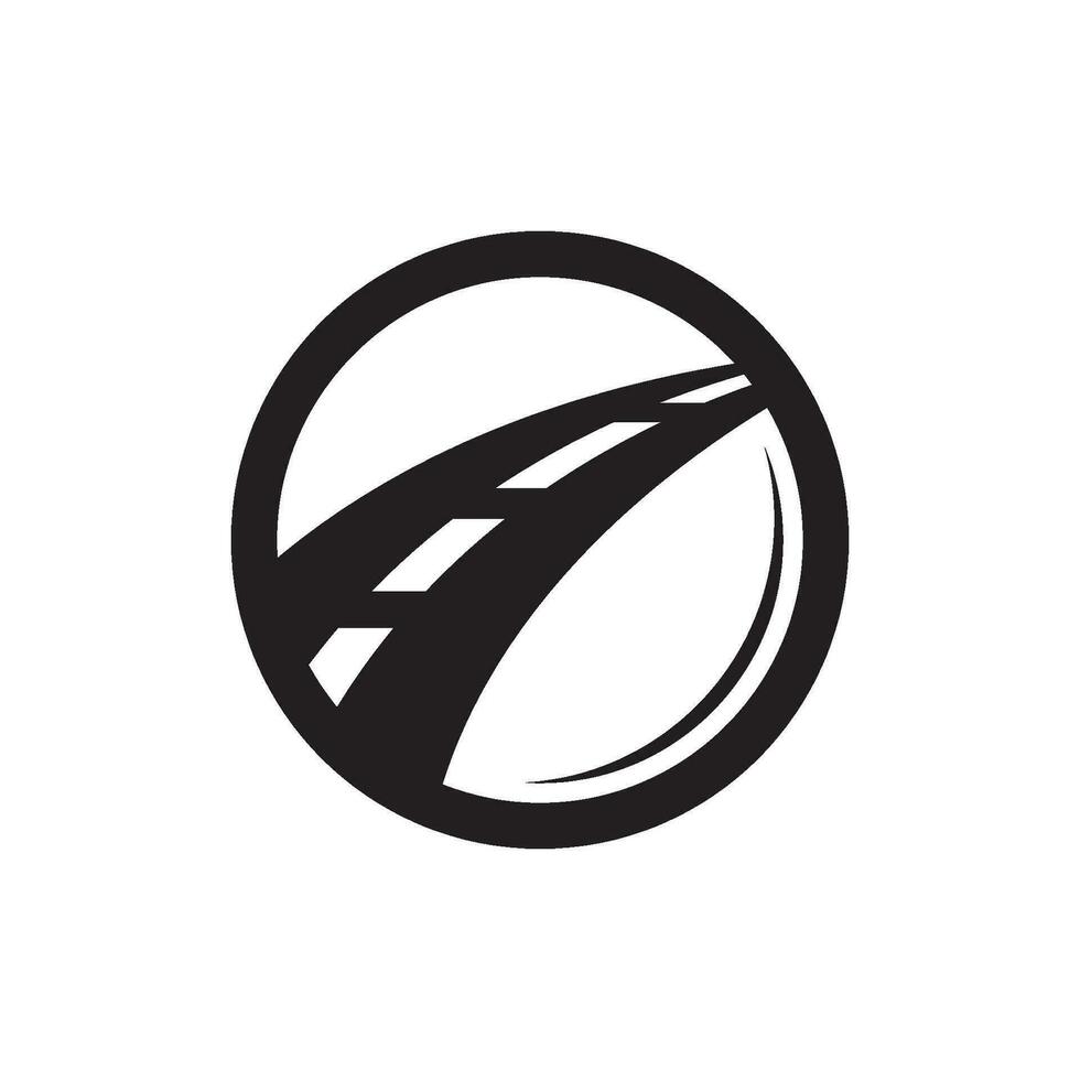 Road icon logo, vector illustration design