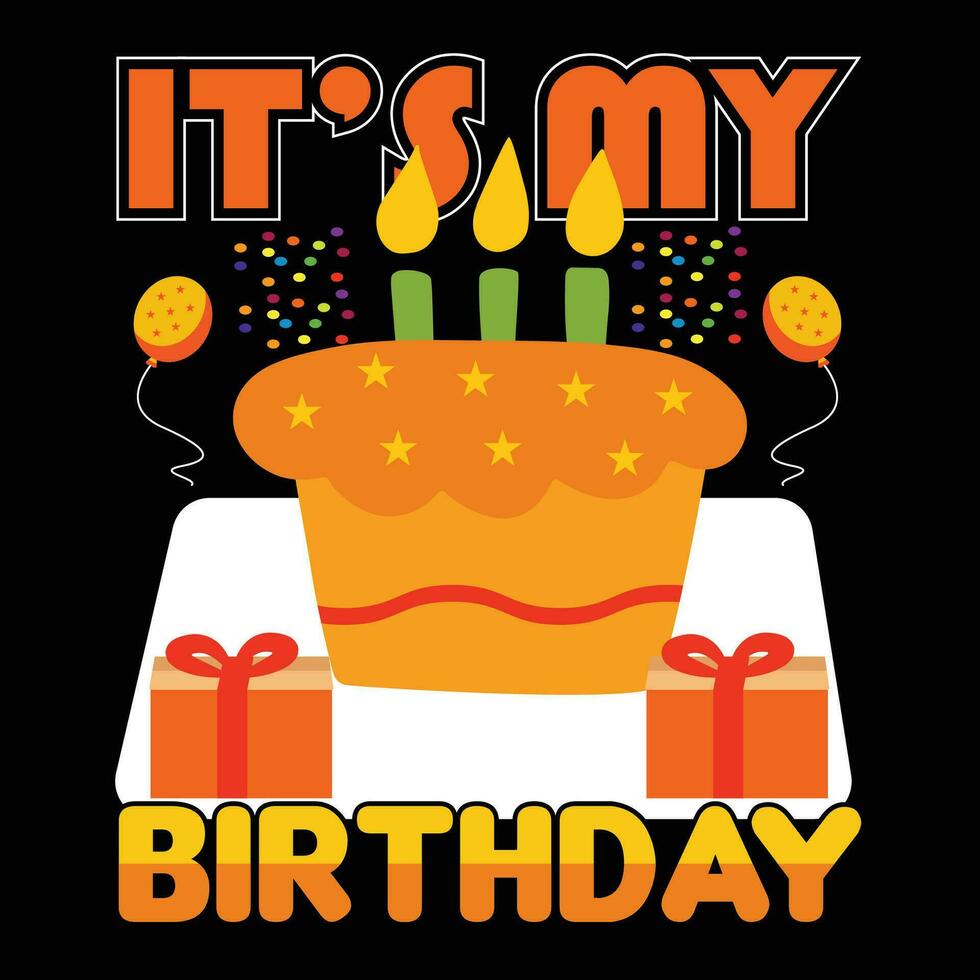 Birthday T-shirt Design vector