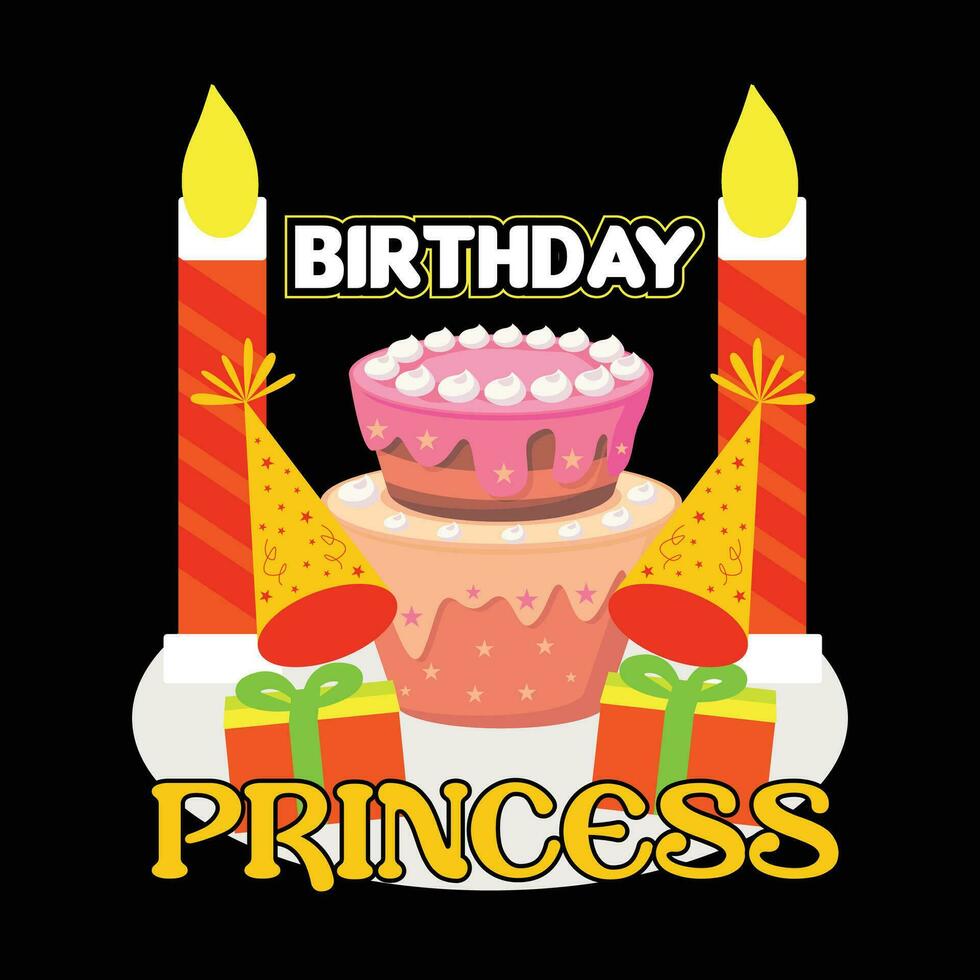 Birthday T-shirt Design vector