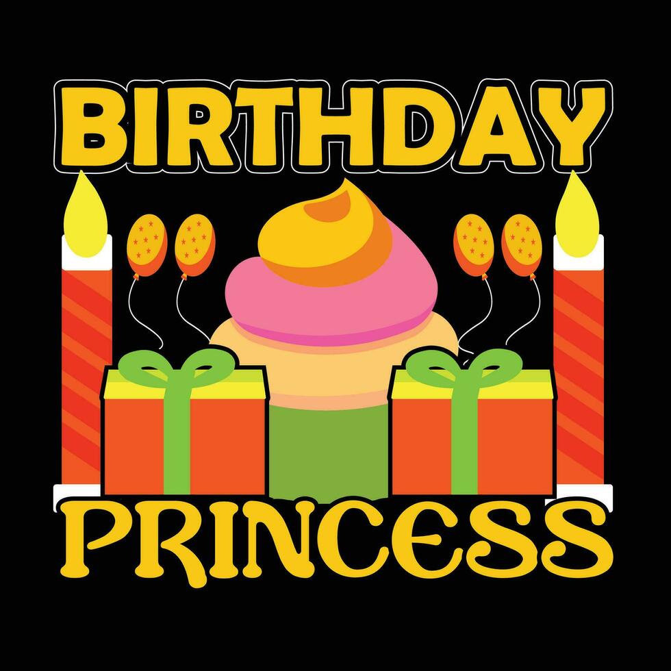 Birthday T-shirt Design vector