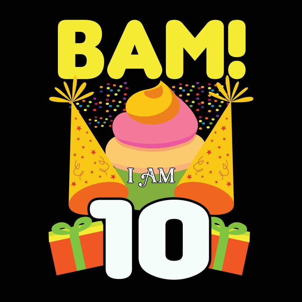 Birthday T-shirt Design vector