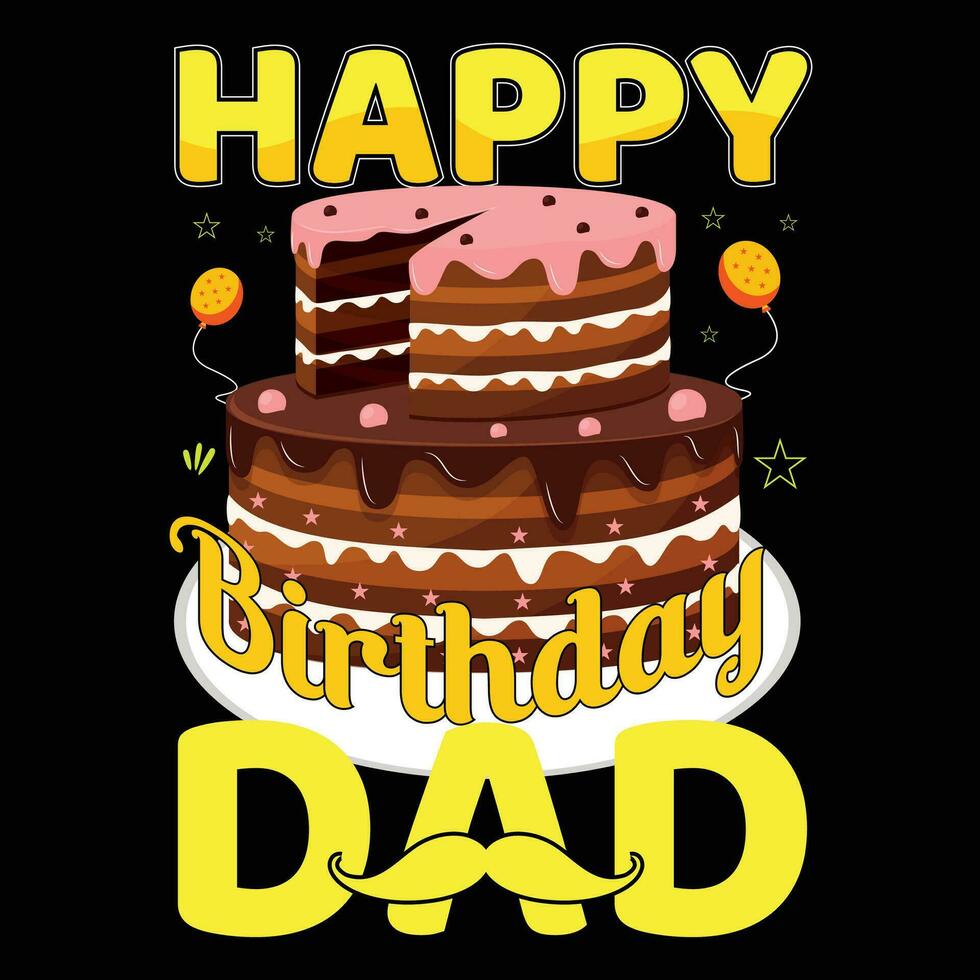 Birthday T-shirt Design vector