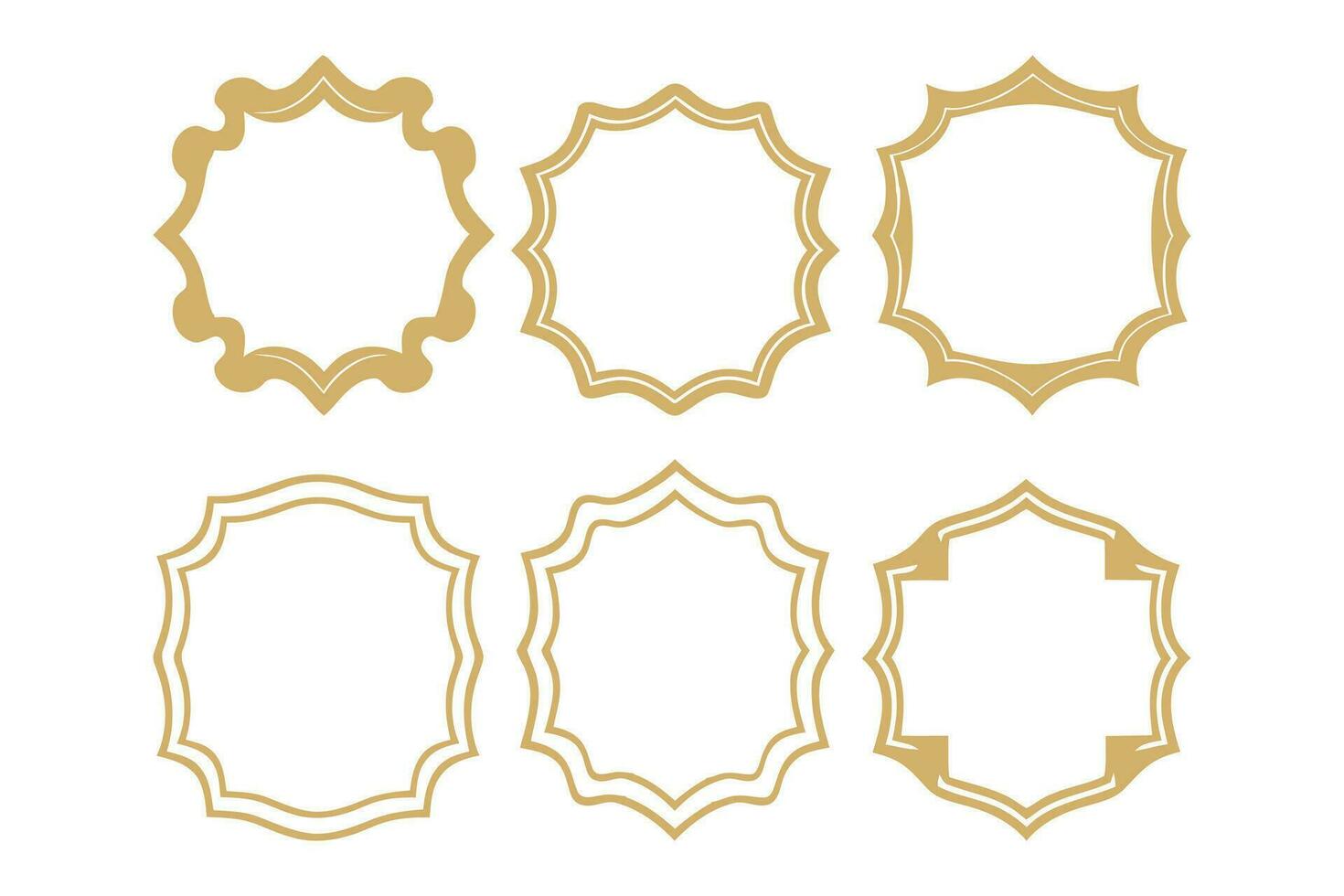 Different vintage frames set illustration graphic design vector