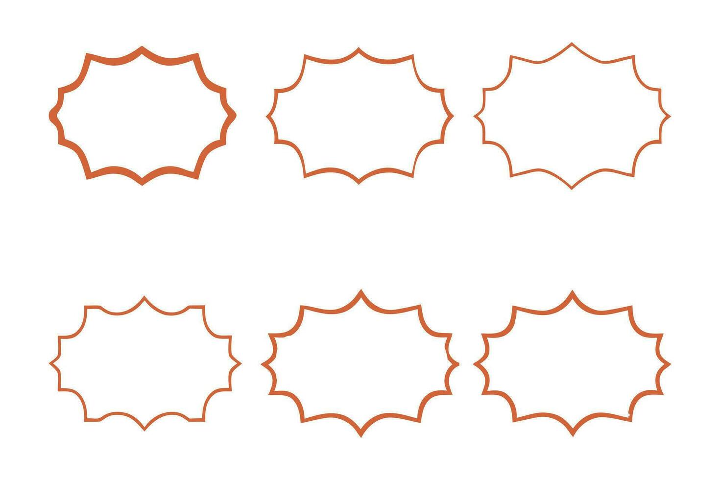 Different vintage frames set illustration graphic design vector