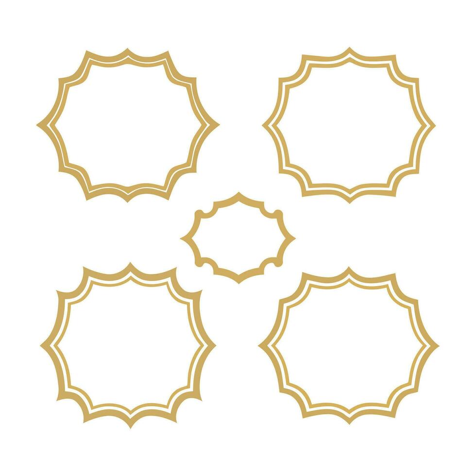 Different vintage frames set illustration graphic design vector