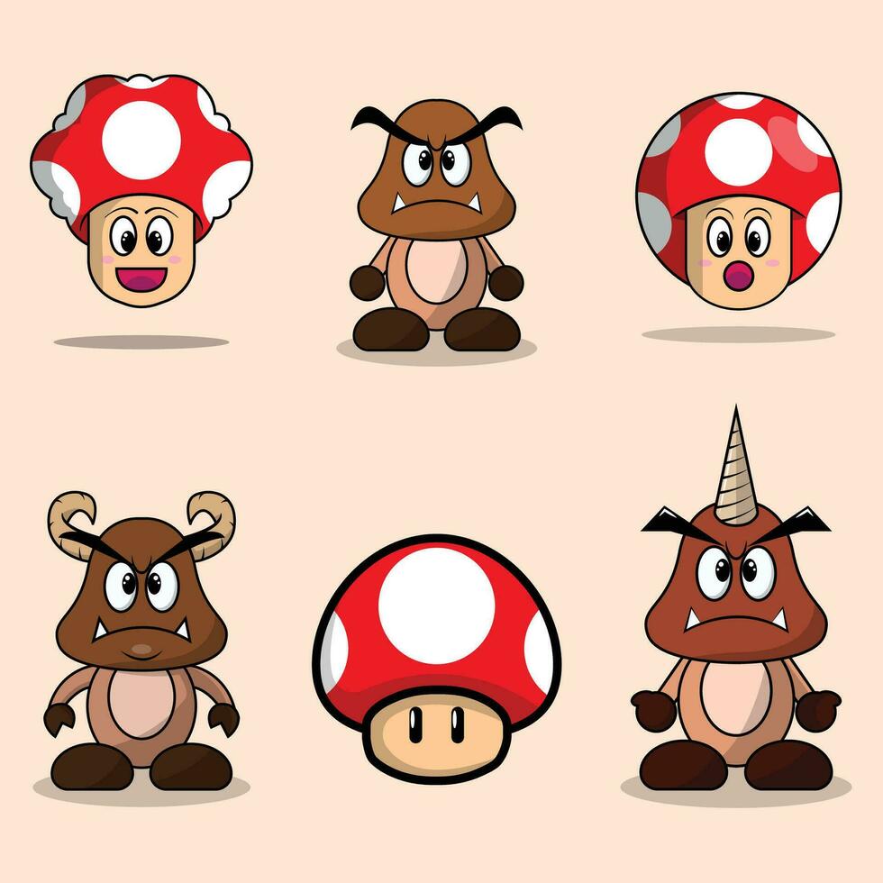 Mushroom Game Collection vector