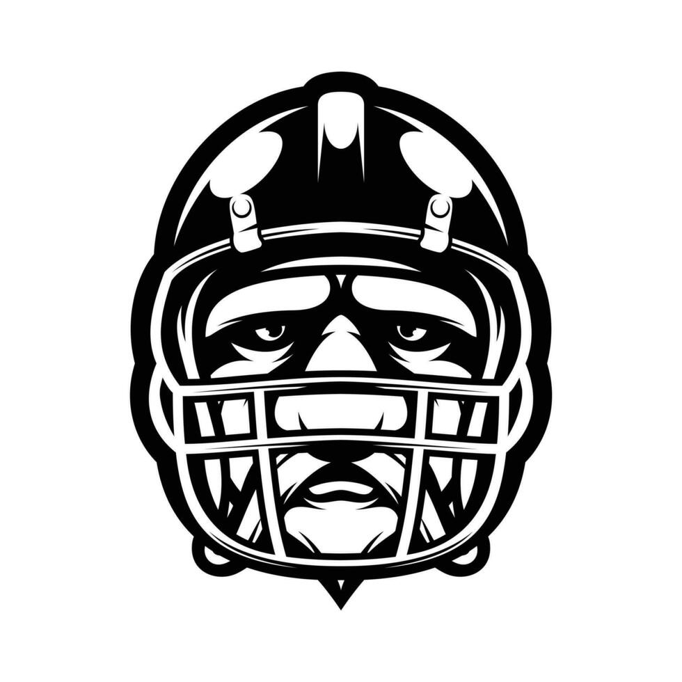 Oldman Rugby Helmet Outline vector