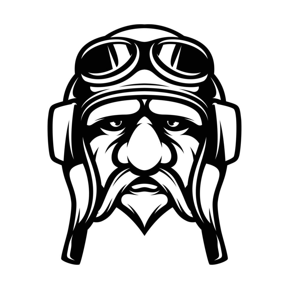 Oldman Pilot Outline vector