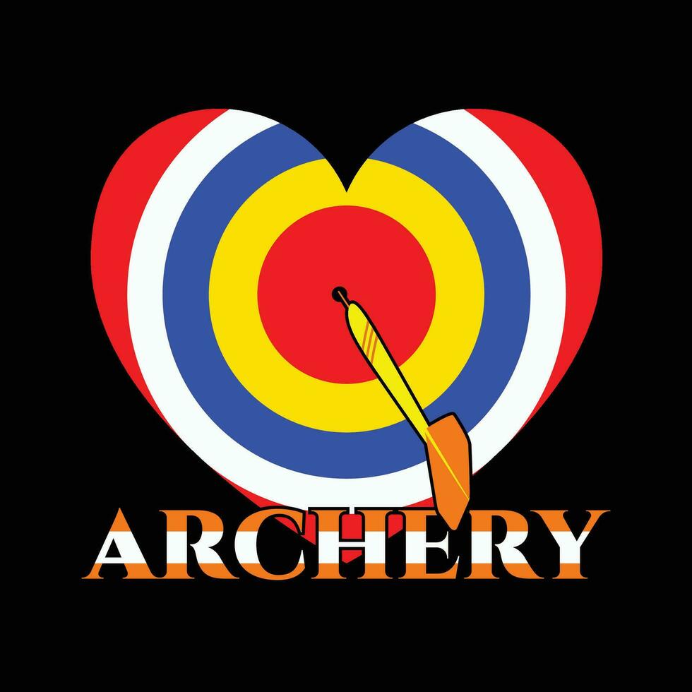 Archery T-shirt Design vector