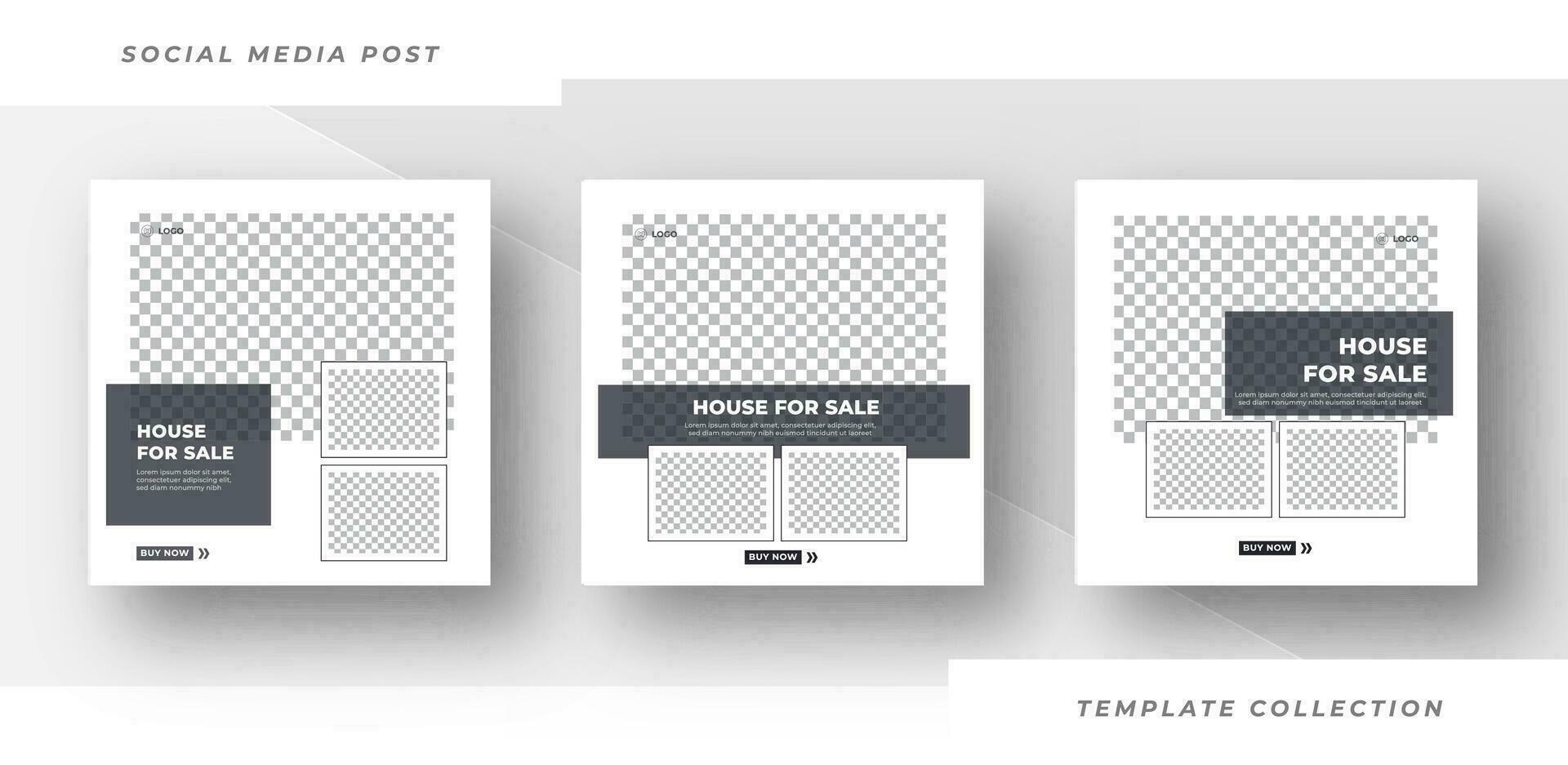 House for sale Real Estate Media Social Posting Template, Editable Posting Template Social Media Banner. Pro Vector