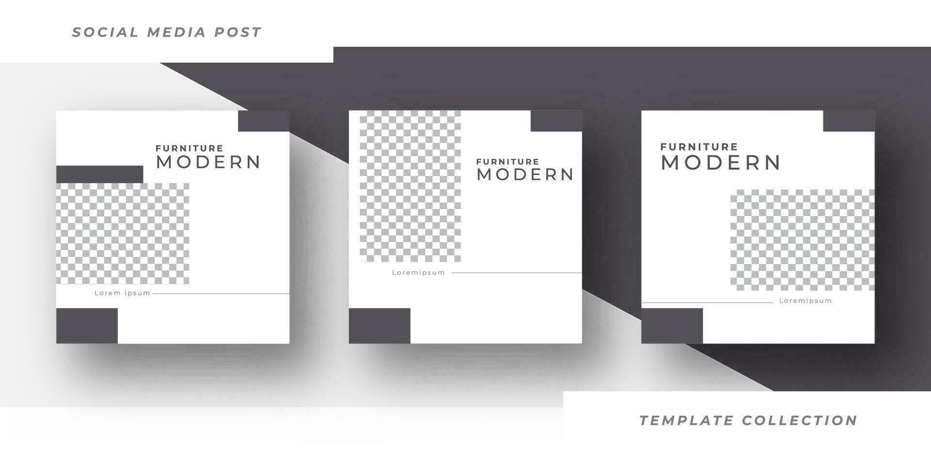 minimalista mueble para rebaja social medios de comunicación enviar modelo diseño promoción bandera marco diseño Pro vector