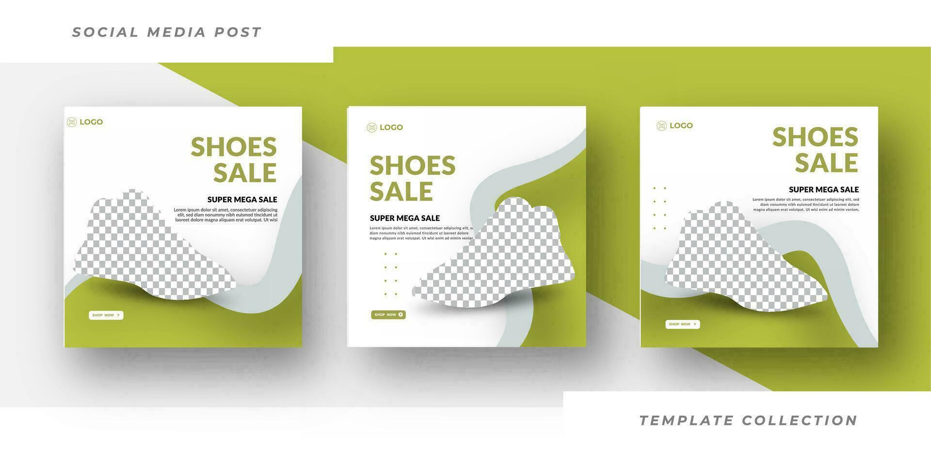 Shoes fashion shoes sale  brand product Social media banner post template. Pro Vector