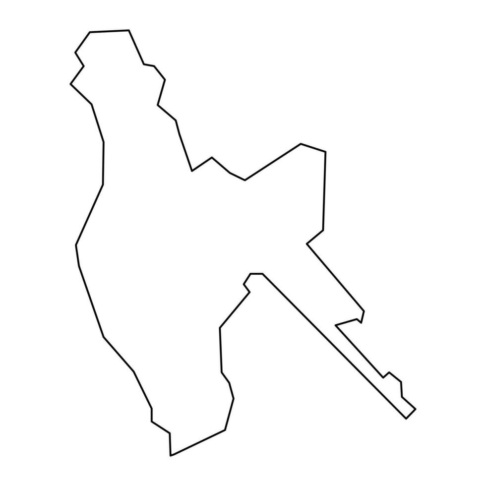 Kowloon city district map, administrative division of Hong Kong. Vector illustration.