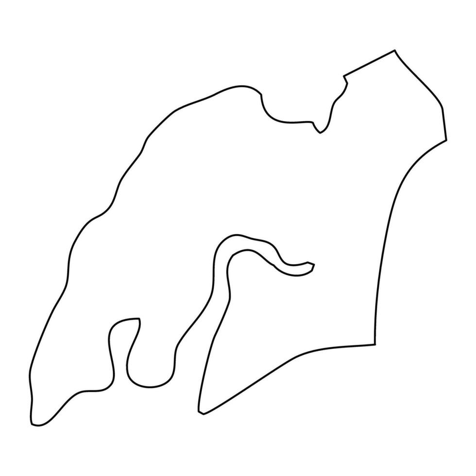 biombo región mapa, administrativo división de Guinea bisáu. vector ilustración.