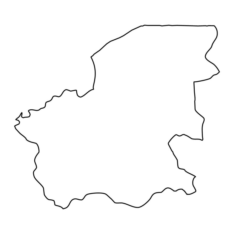 Oio region map, administrative division of Guinea Bissau. Vector illustration.