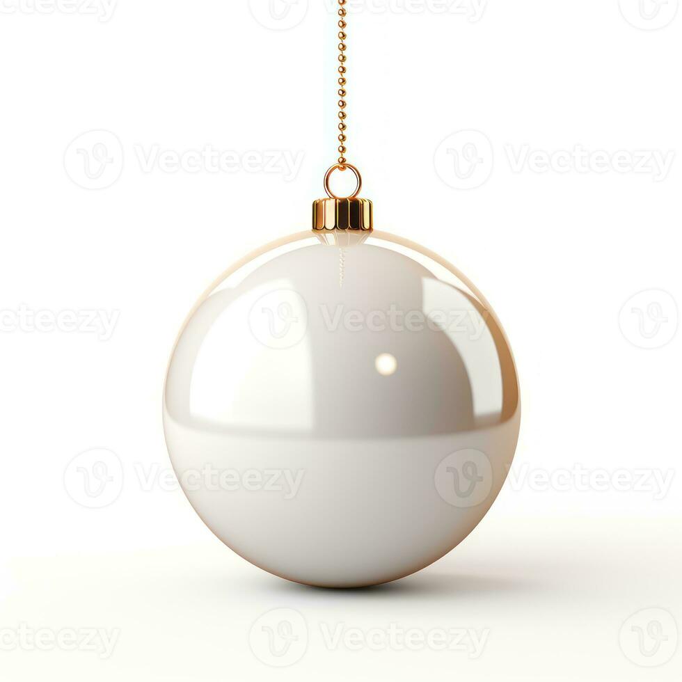 christmas baubles in the snow, holiday balls hanging, christmas background, ai generative photo