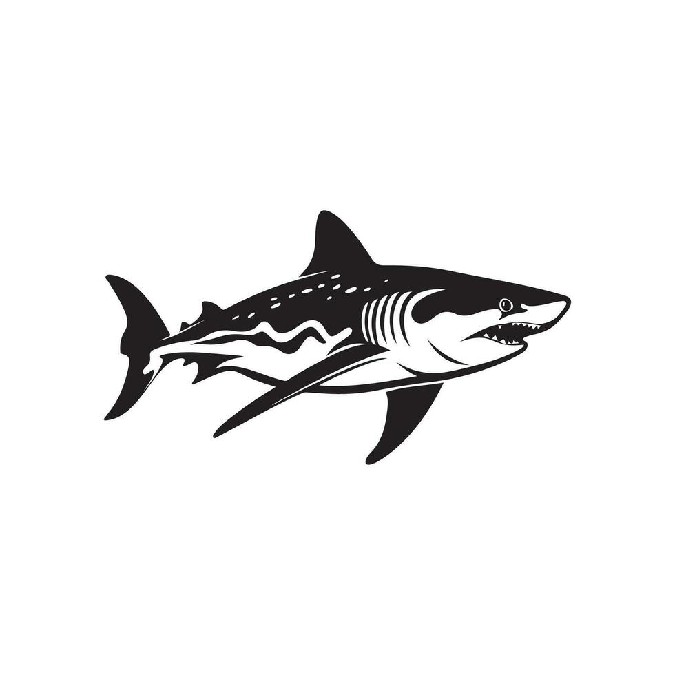tiburón imagen vector imagen, logo, diseño