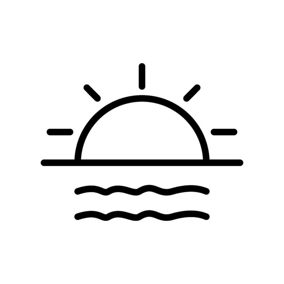 sunset icon vector template