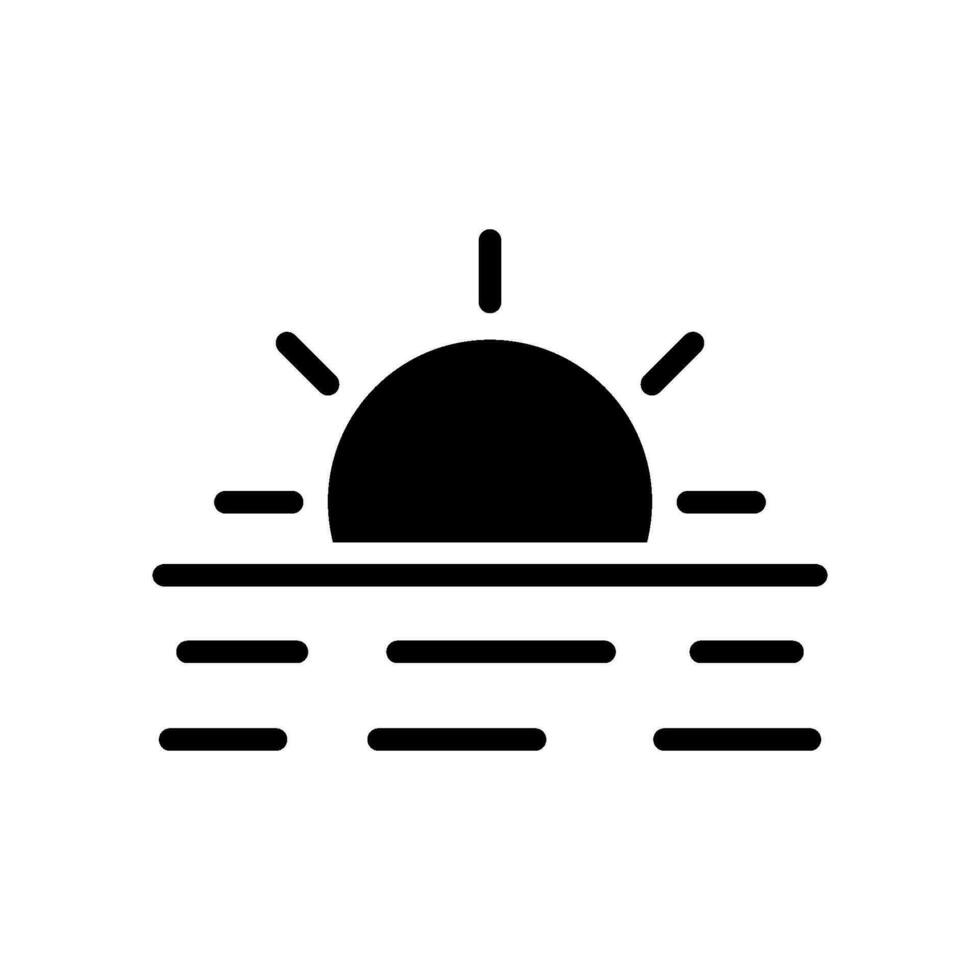 sunset icon vector template