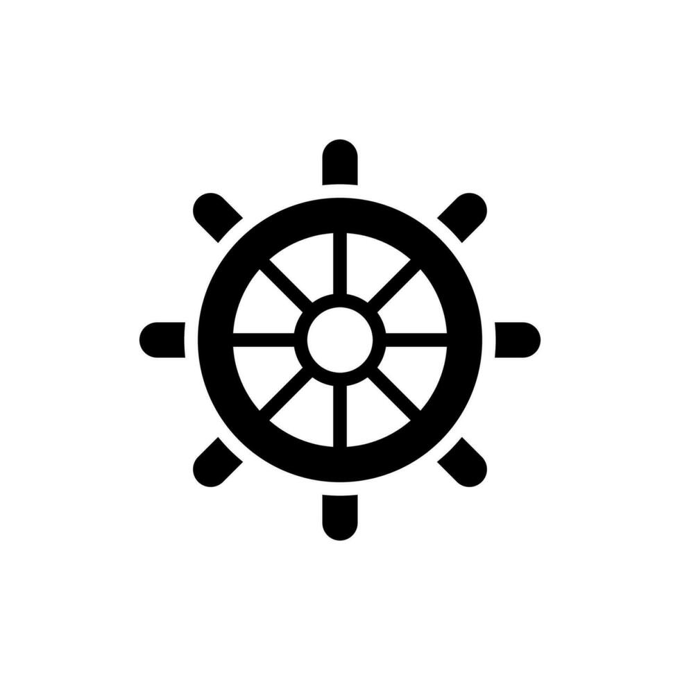 ship steering wheel icon design vector template
