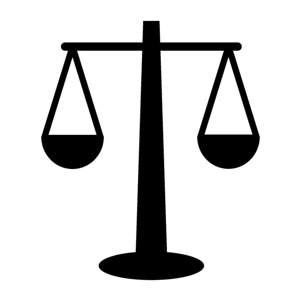 scales of justice icon design vector