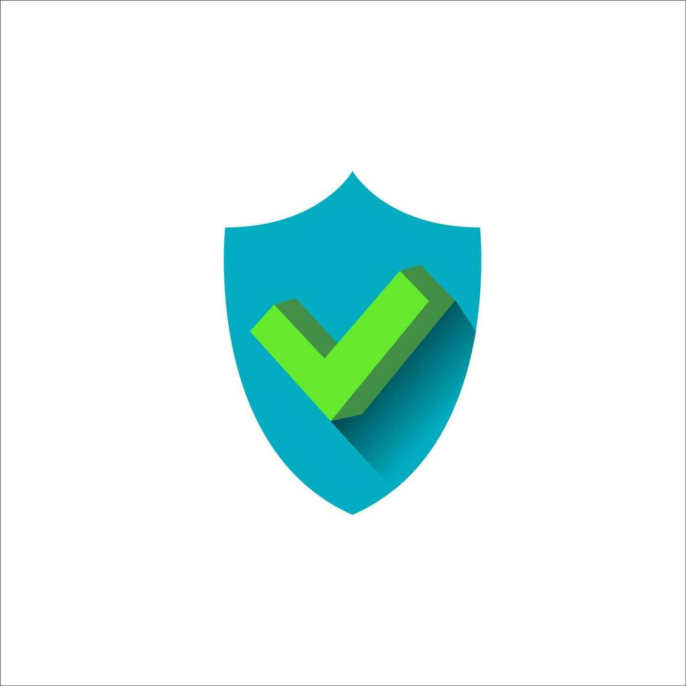 shield and check mark icon vector template
