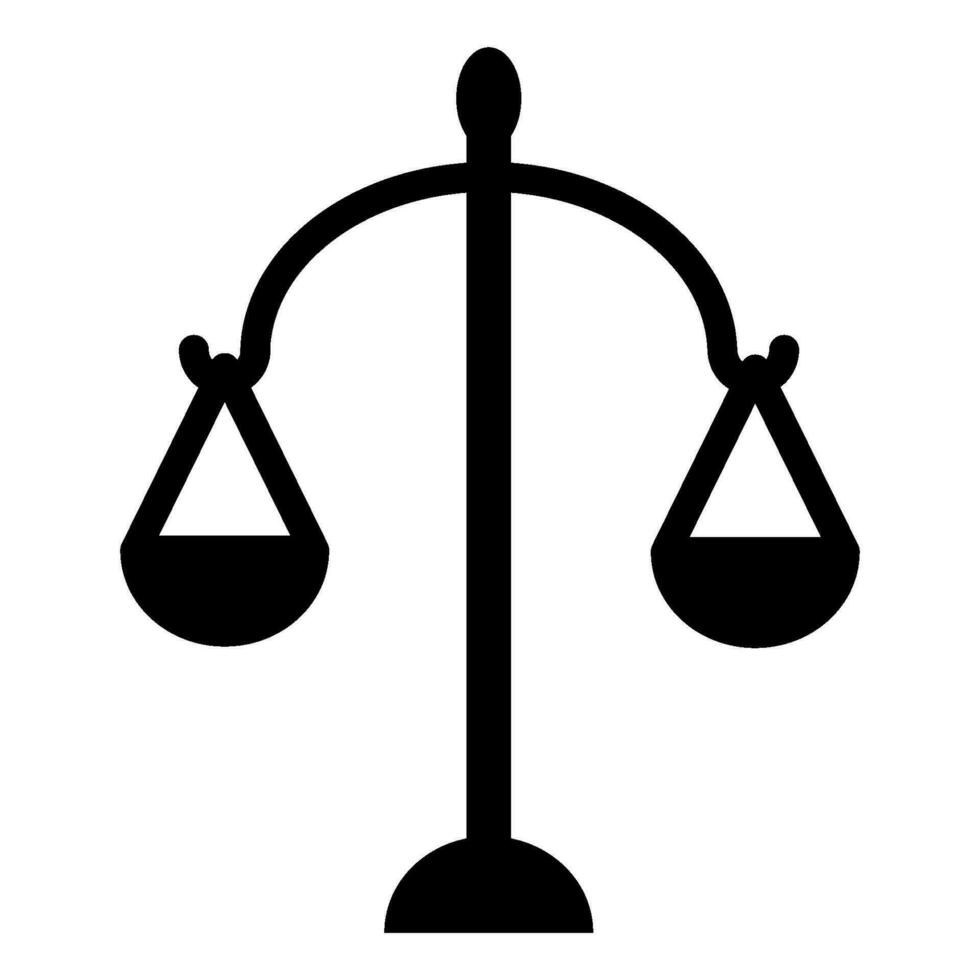 scales of justice icon design vector