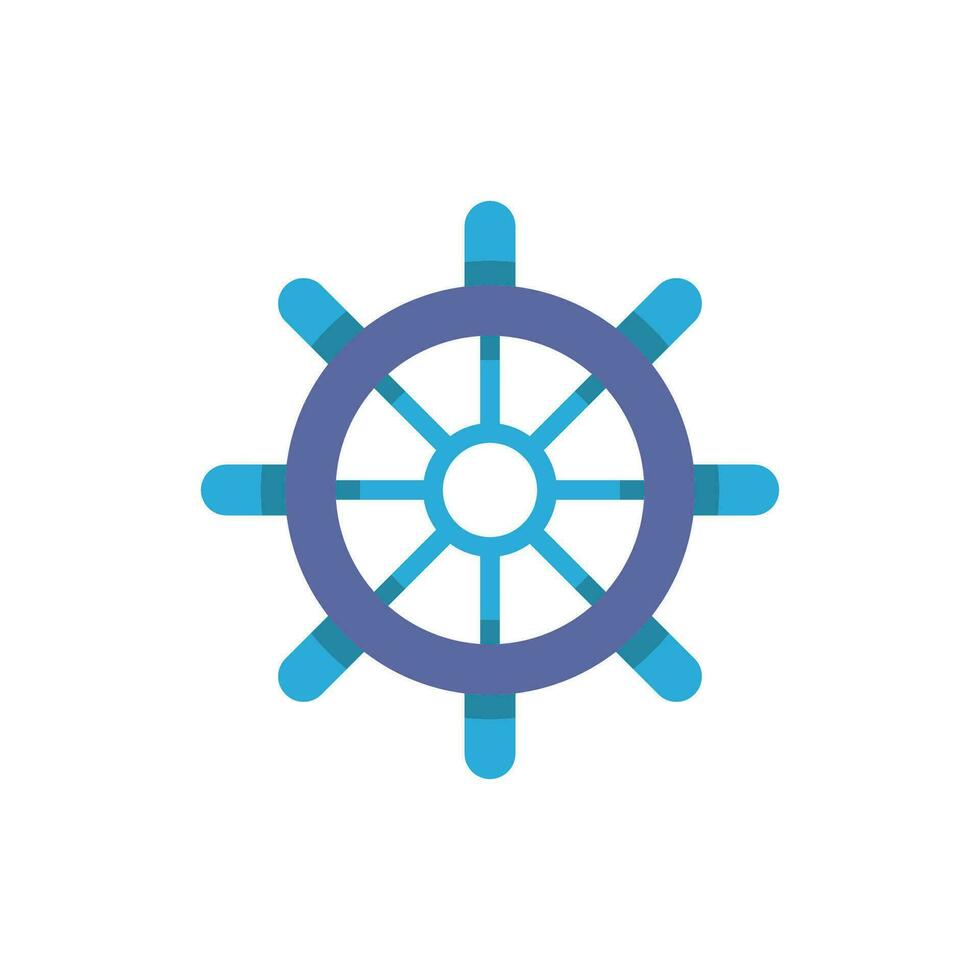 ship steering wheel icon design vector template