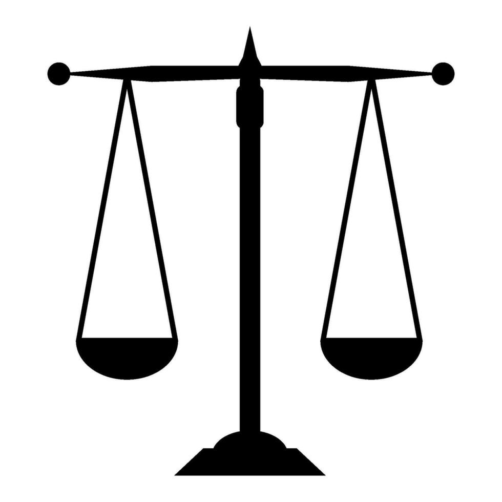 scales of justice icon design vector